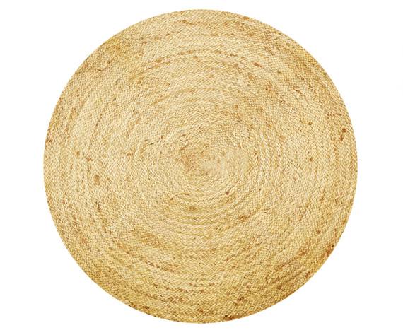 Round woven jute placemat