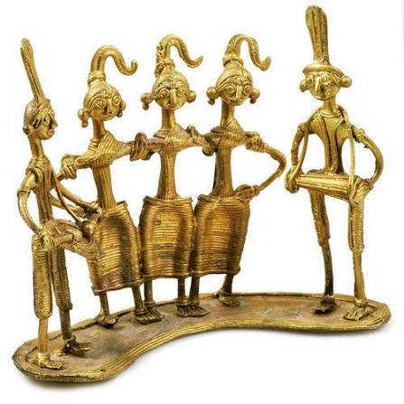 Bengal Dokra lost-wax brass figurines, Bankura West Bengal